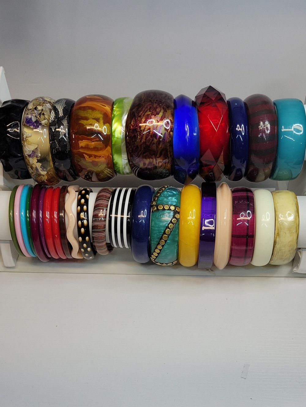 Colorful Mixed Bangle Bracelet Lot - Assorted Colors